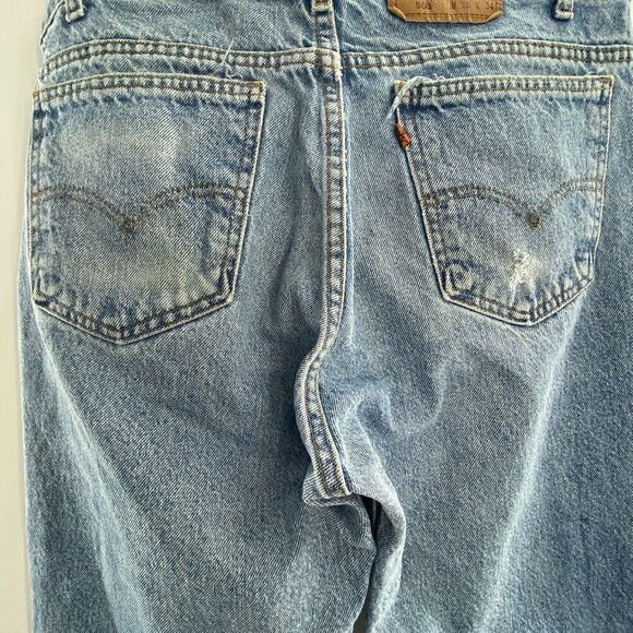 Vintage Levi's 505 Straight Leg Orange Tag Jeans 36x34 - Picture 3 of 7